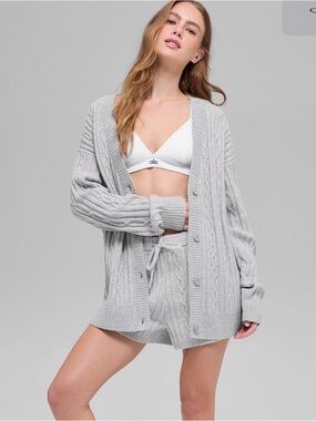 ALO Yoga Cable Knit Winter Bliss Cardigan